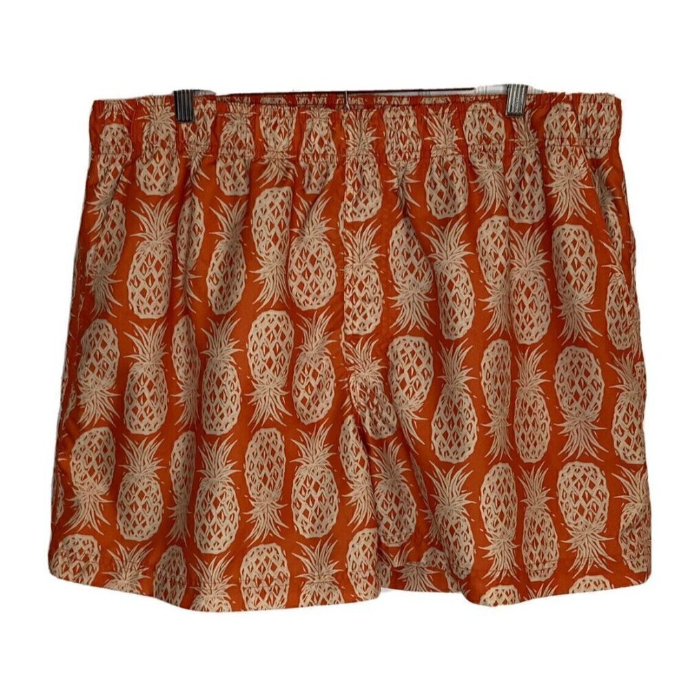 Ocean Pacific OP Drawstring Lined‎ Orange Pineapple Swim Trunk Shorts-XL/40-42